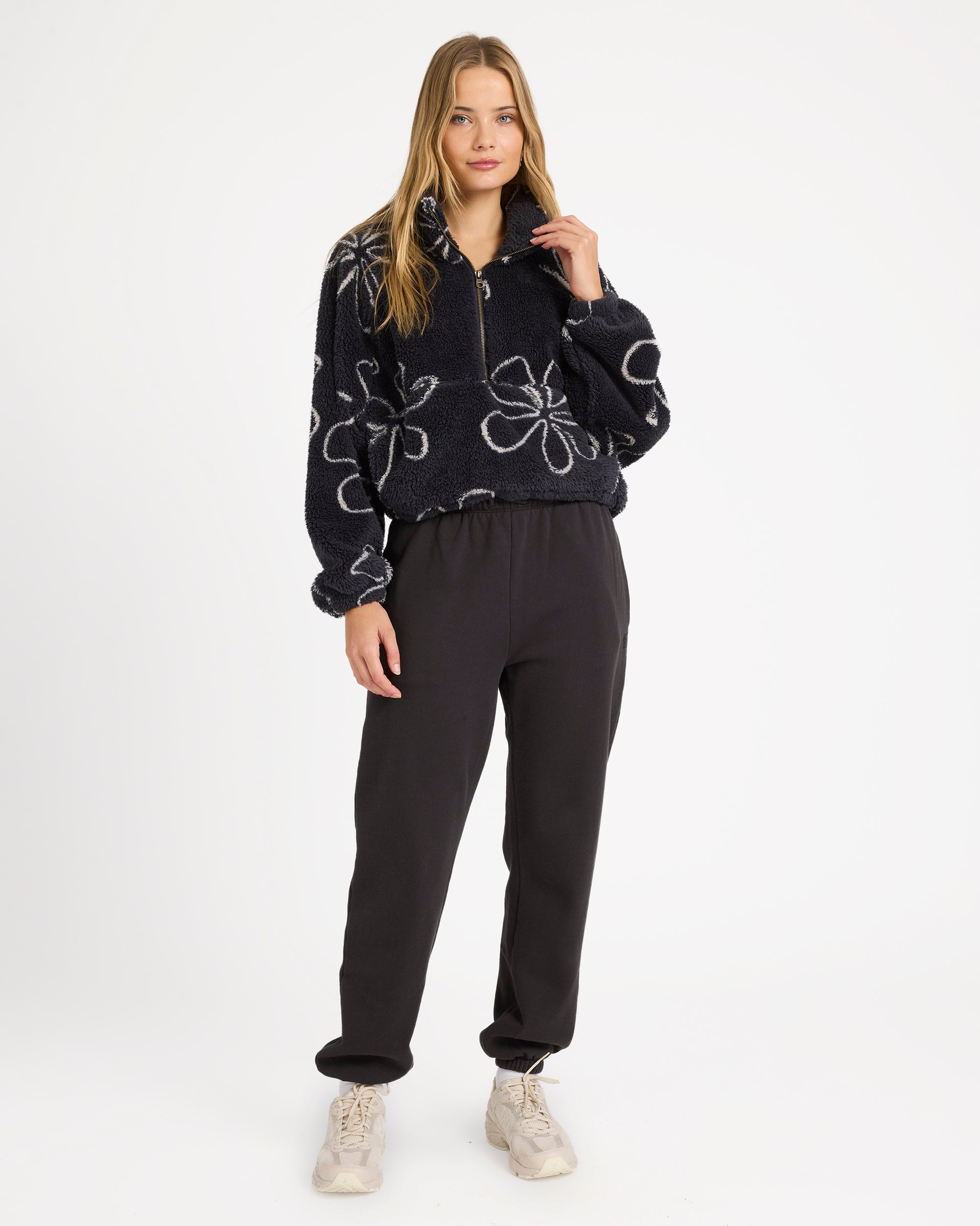 Womens Good Life Half Zip Fleece Jumper