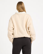 Womens Classic Vibes Button Down Fleece Jumper