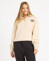 Womens Classic Vibes Button Down Fleece Jumper