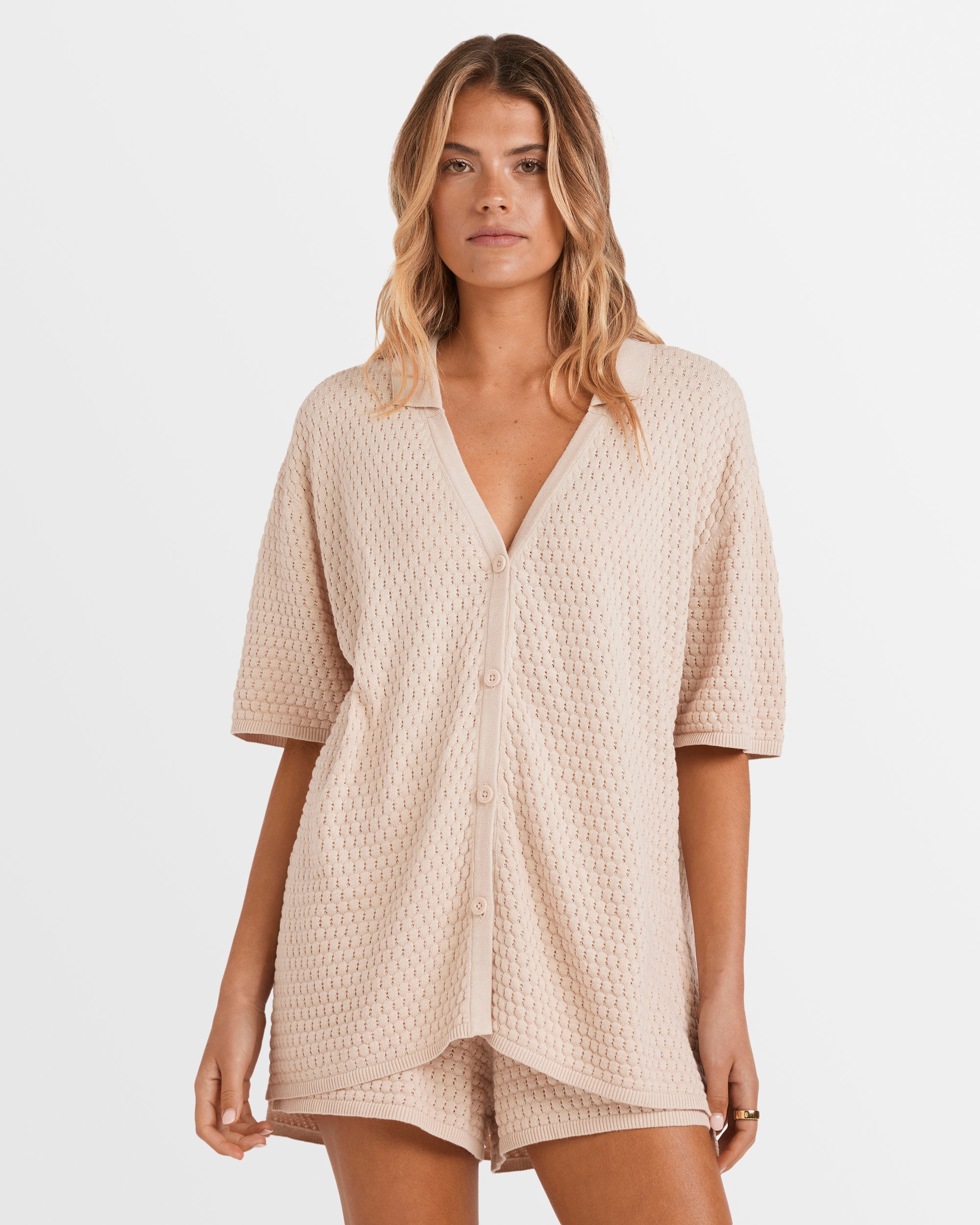 Womens Sun Bubble Knit Shirt Australia