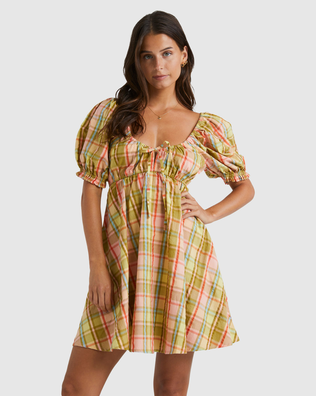Womens Check It Out Mini Dress