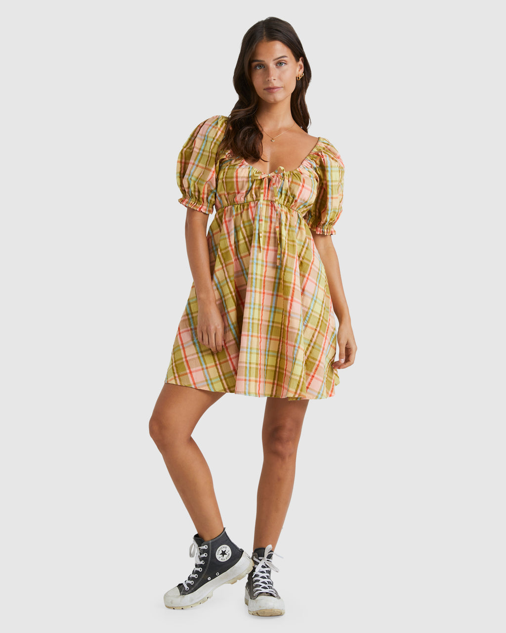 Womens Check It Out Mini Dress
