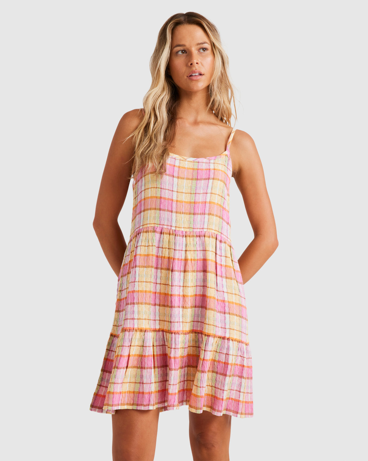 Womens Darlin Check Mini Dress