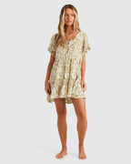 Womens Off Tropic Tiered Mini Dress