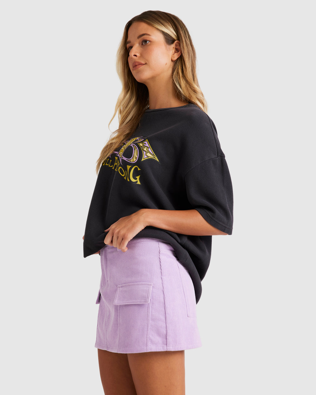 Womens Since 73 Cord Cargo Mini Skirt