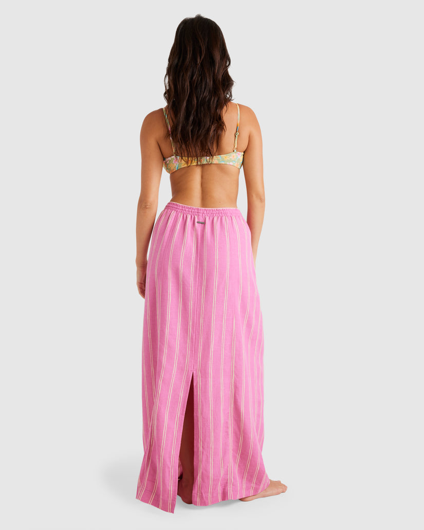 Womens Amor Stripe Midi Skirt