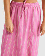 Womens Amor Stripe Midi Skirt