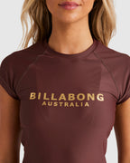 Womens Society Foil Short Sleeve Rash Vest