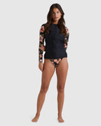 Womens Hooked On Tropics Long Sleeve Zip Rash Vest