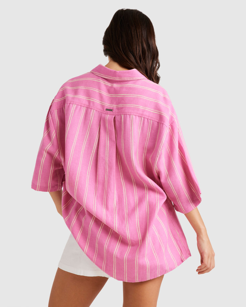 Womens Amor Stripe Short Sleeve Shirt