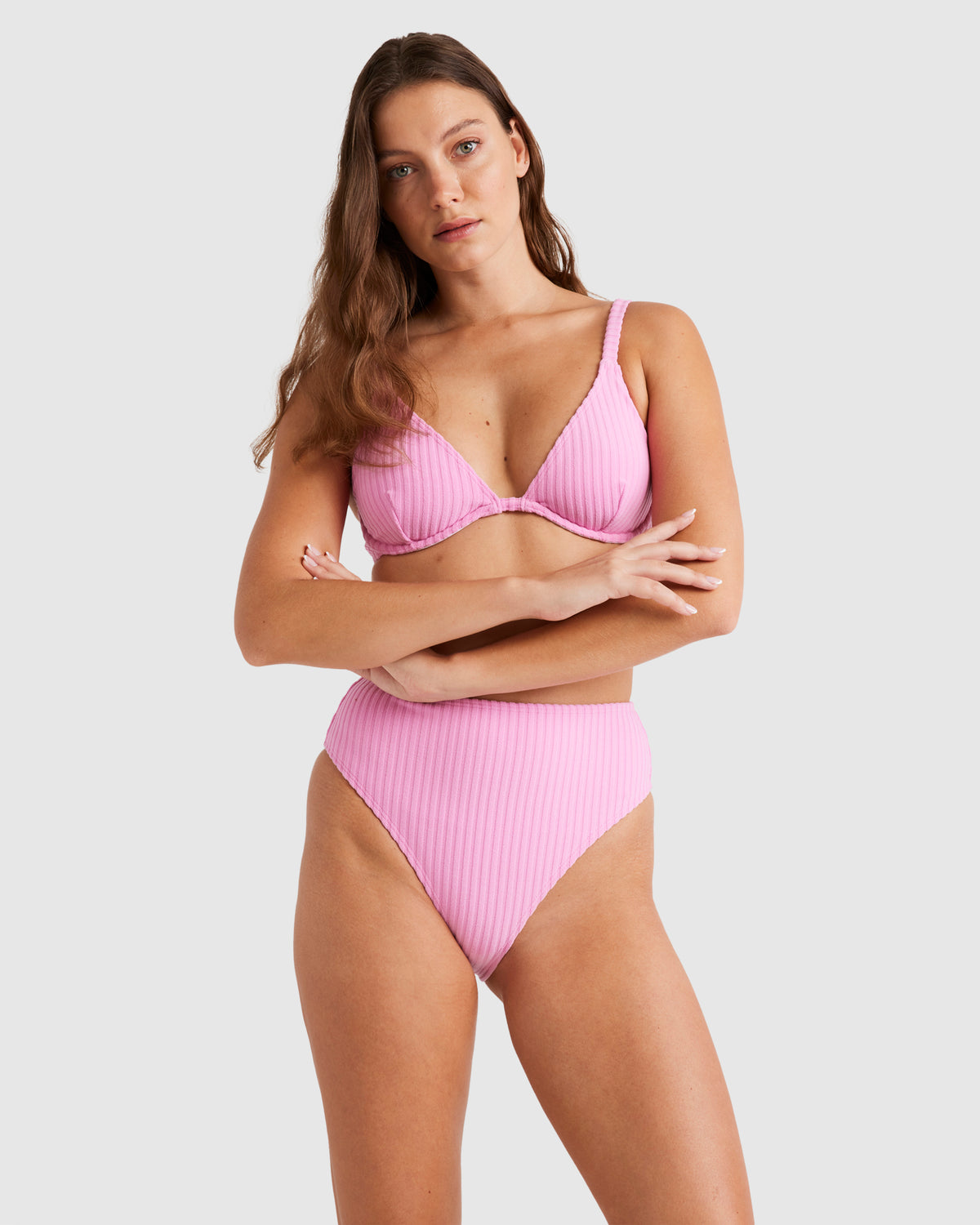 Womens Terry Rib Reese D/DD Underwire Bikini Top