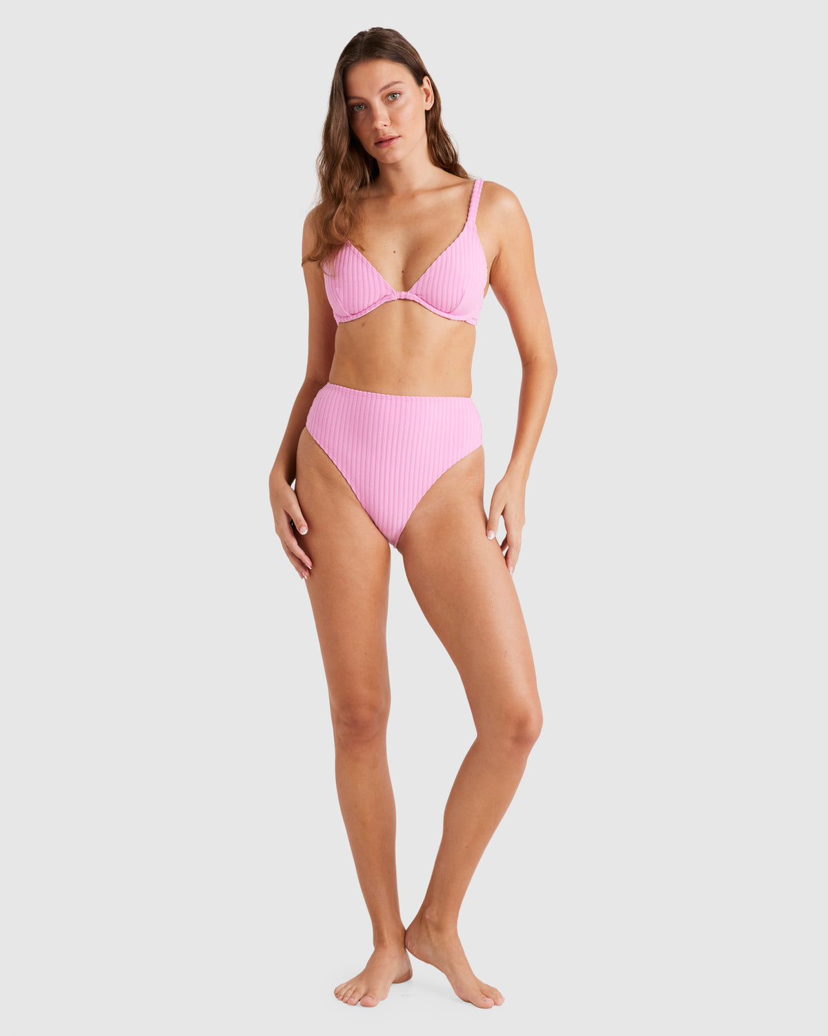 Womens Terry Rib Reese D/DD Underwire Bikini Top