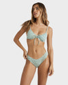 Womens Wave Check Bikini Bottom