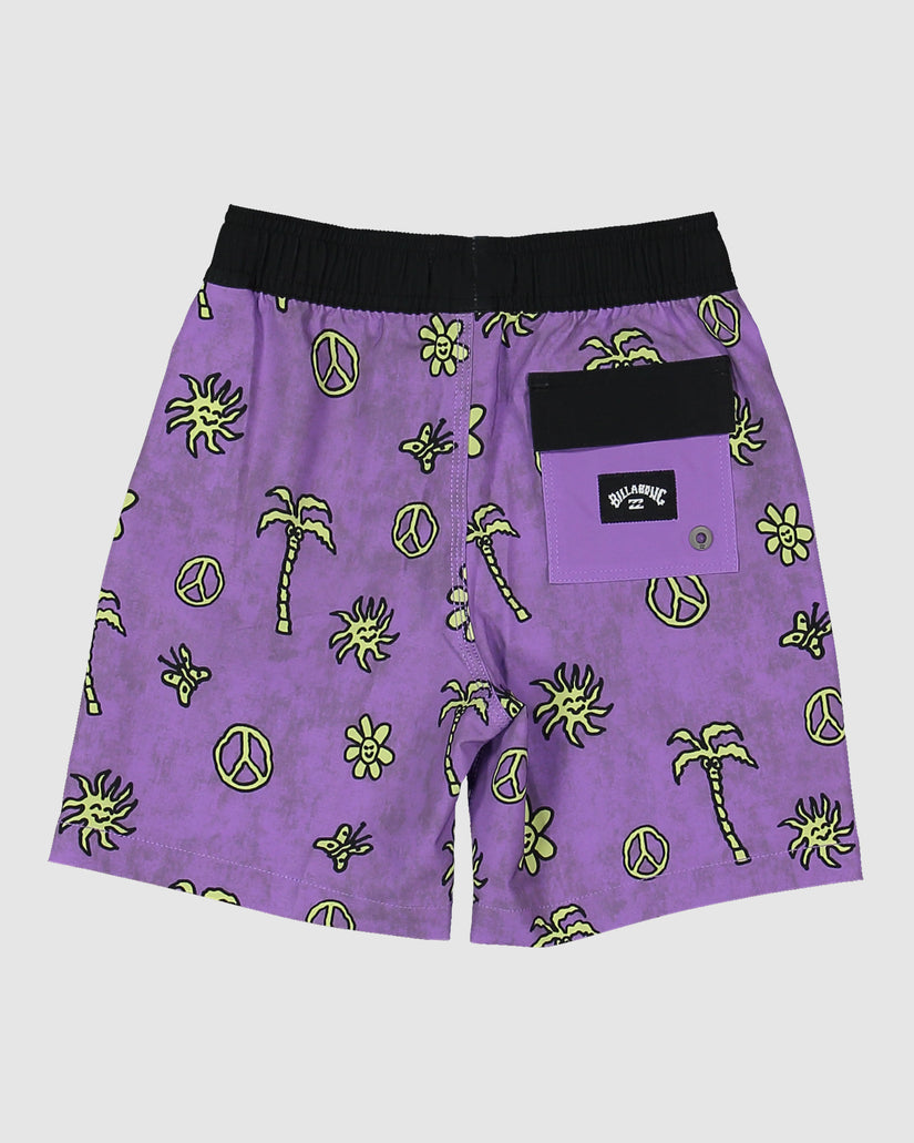 Boys 0-7 Sundays Shady Elastic 13" Boardshorts