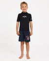 Boys 2-7 Groms All Day Arch Rf Short Sleeve Rash Vest