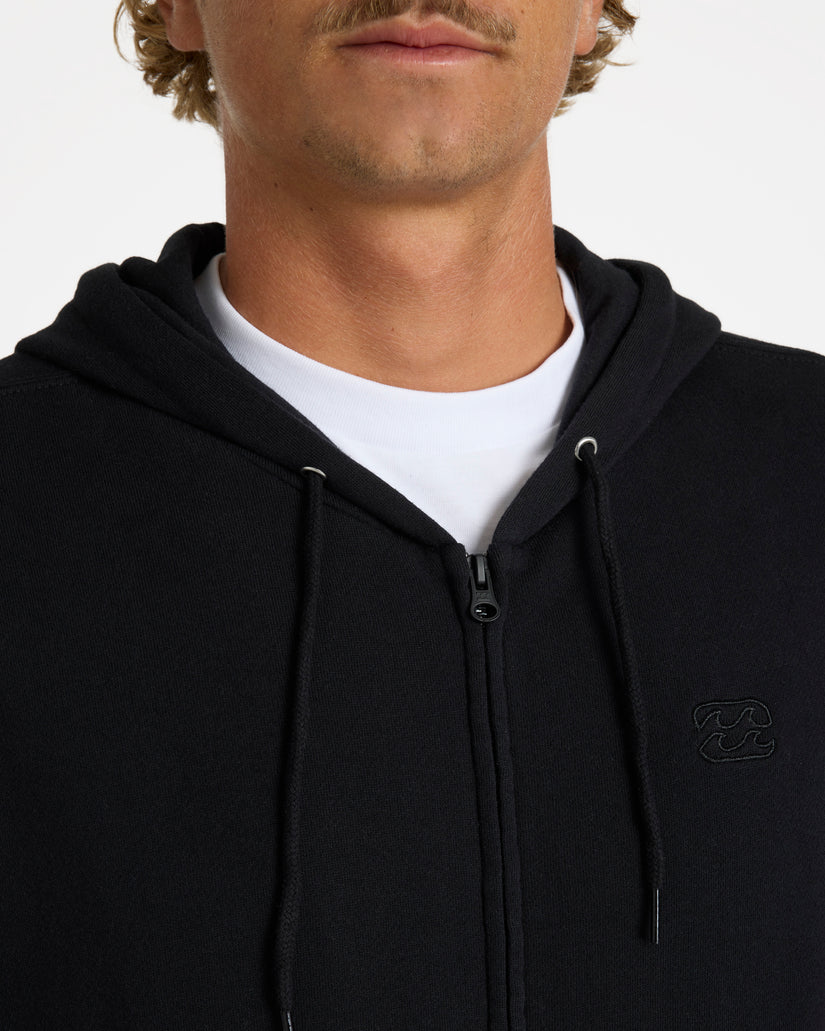 Mens Premium Wave Wash Zip Up Hoodie