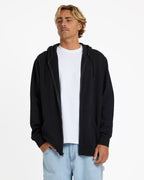 Mens Premium Wave Wash Zip Up Hoodie