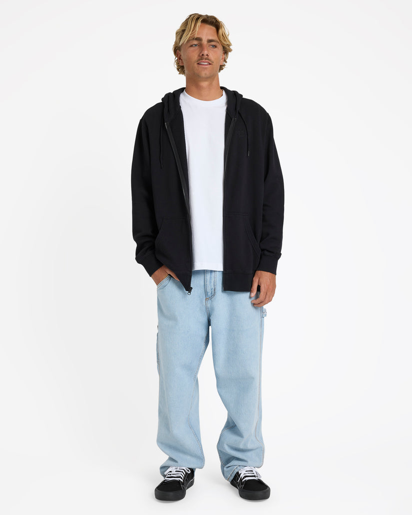 Mens Premium Wave Wash Zip Up Hoodie
