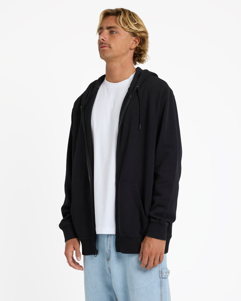 Mens Premium Wave Wash Zip Up Hoodie