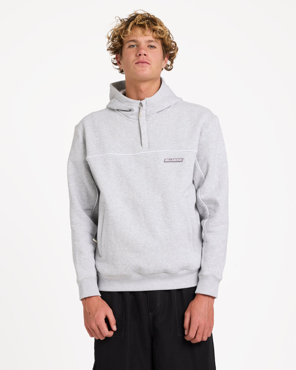 Mens Adiv Mock Pullover Hoodie