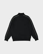 Mens Spec Panelled 1/4 Zip Mock Neck Fleece Top