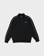 Mens Spec Panelled 1/4 Zip Mock Neck Fleece Top