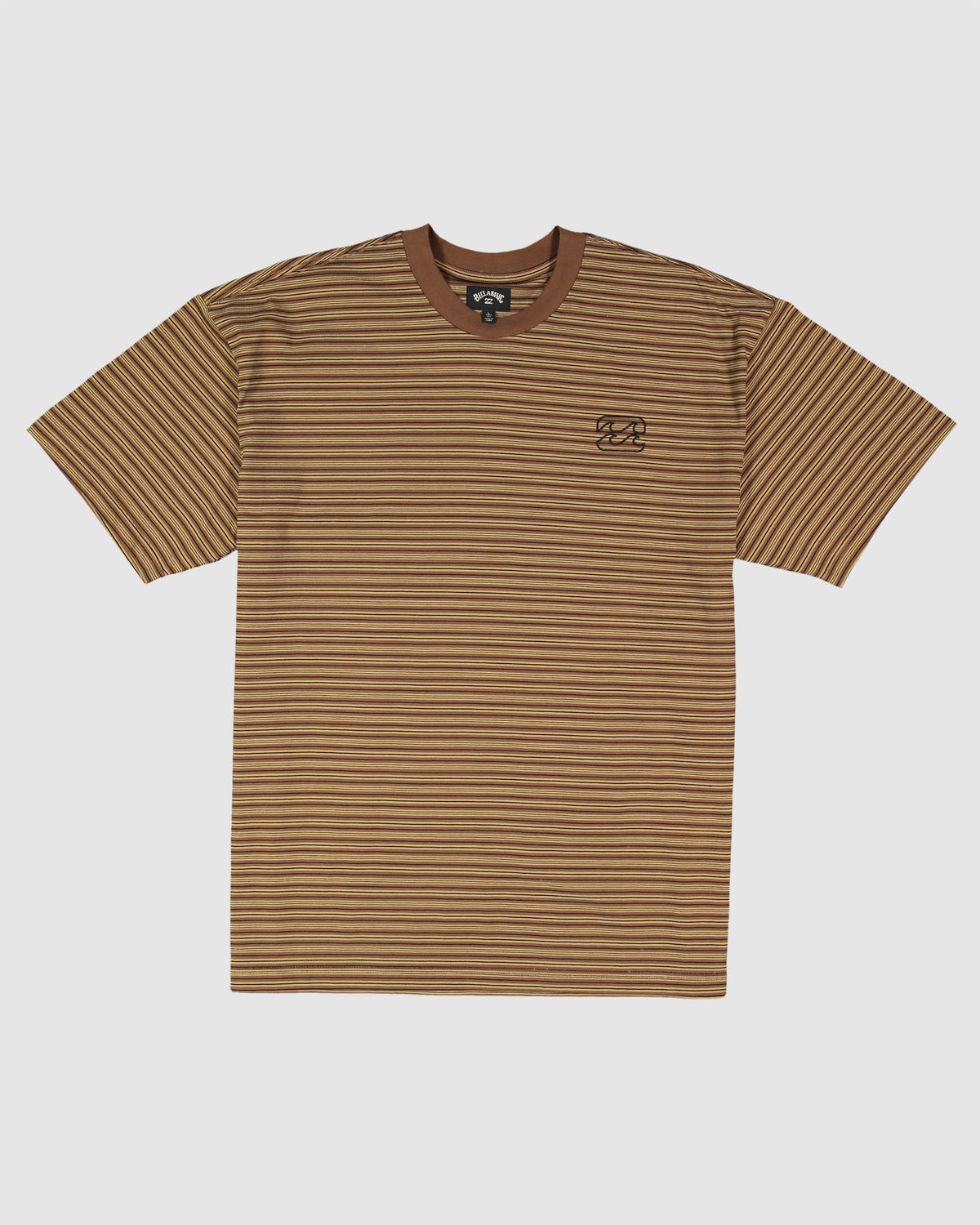 Mens Waffle Knit Stripe Short Sleeve T-Shirt