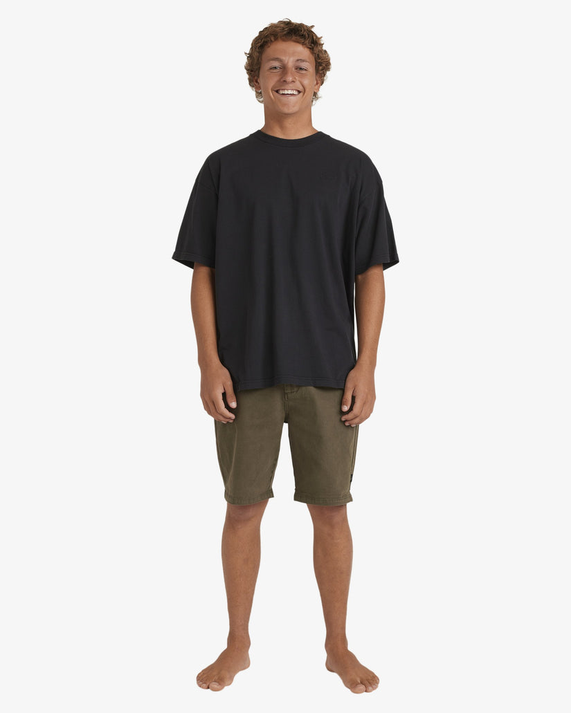 Mens Wave Wash Twill Shorts