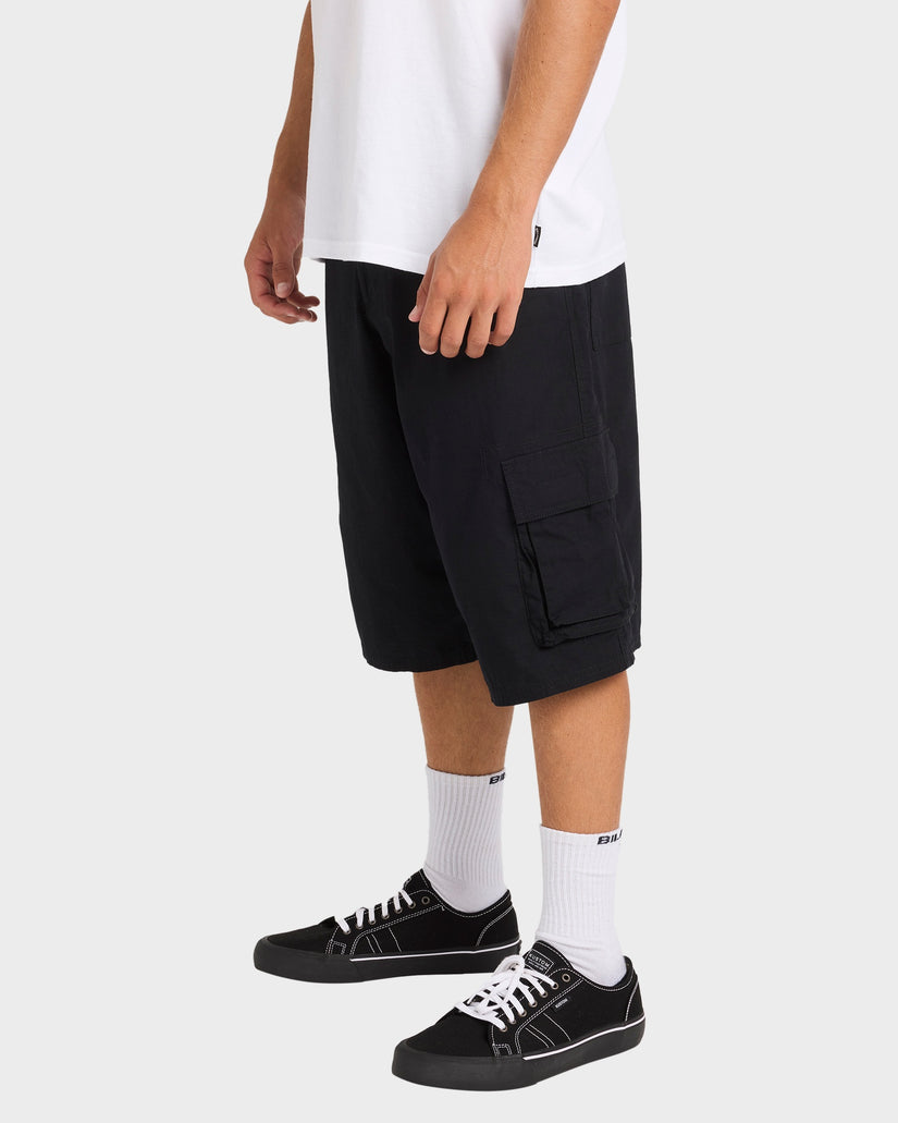 Mens Script Cargo Shorts