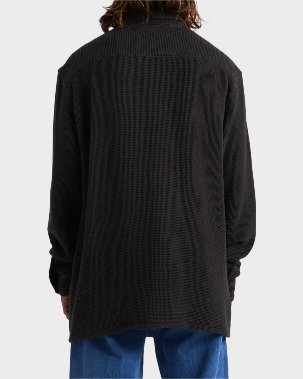 Mens Waffle On Long Sleeve Shirt