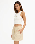 Womens Mellow Elastic Waist Shorts