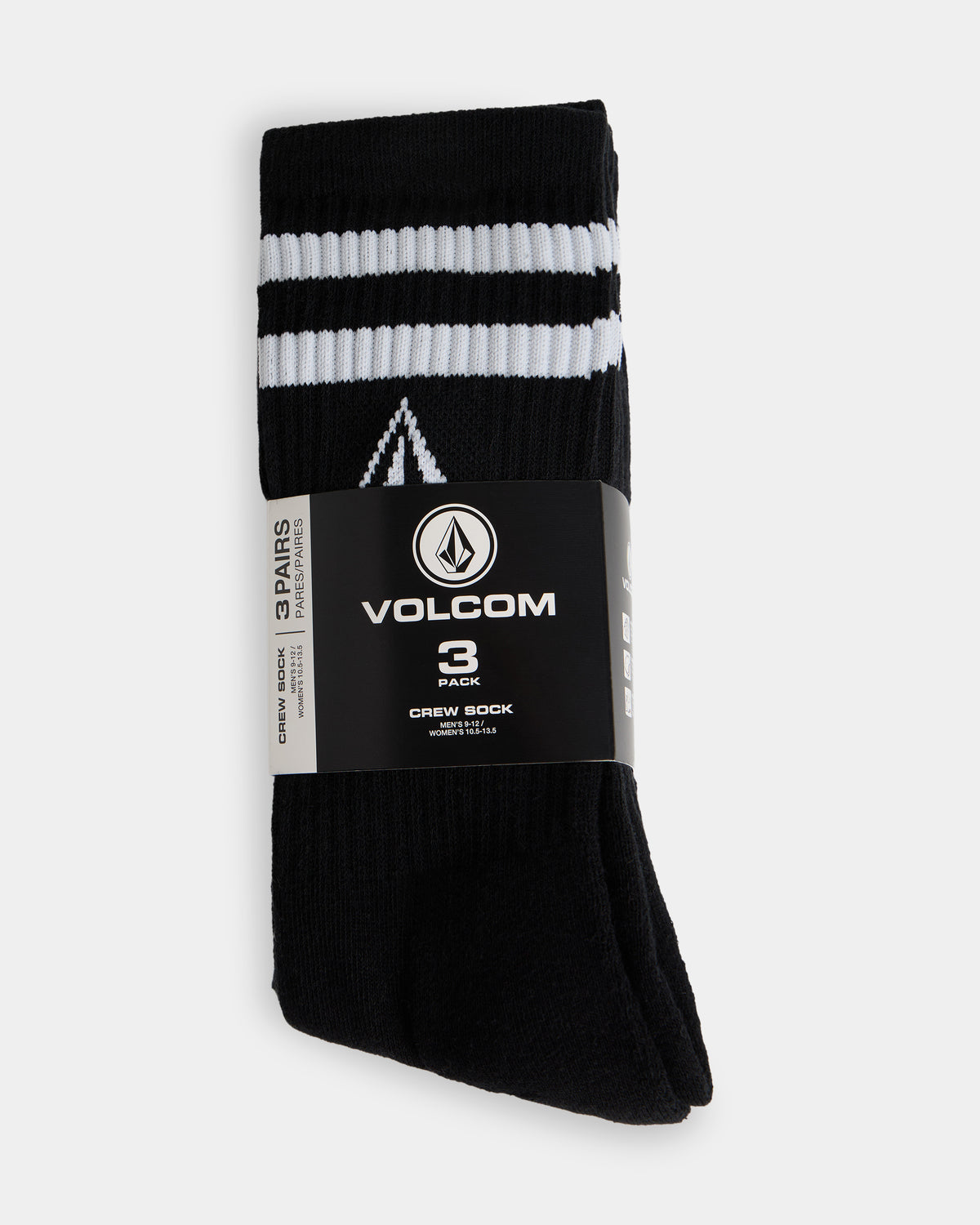 Mens Retro Stone 3 Pack Crew Socks