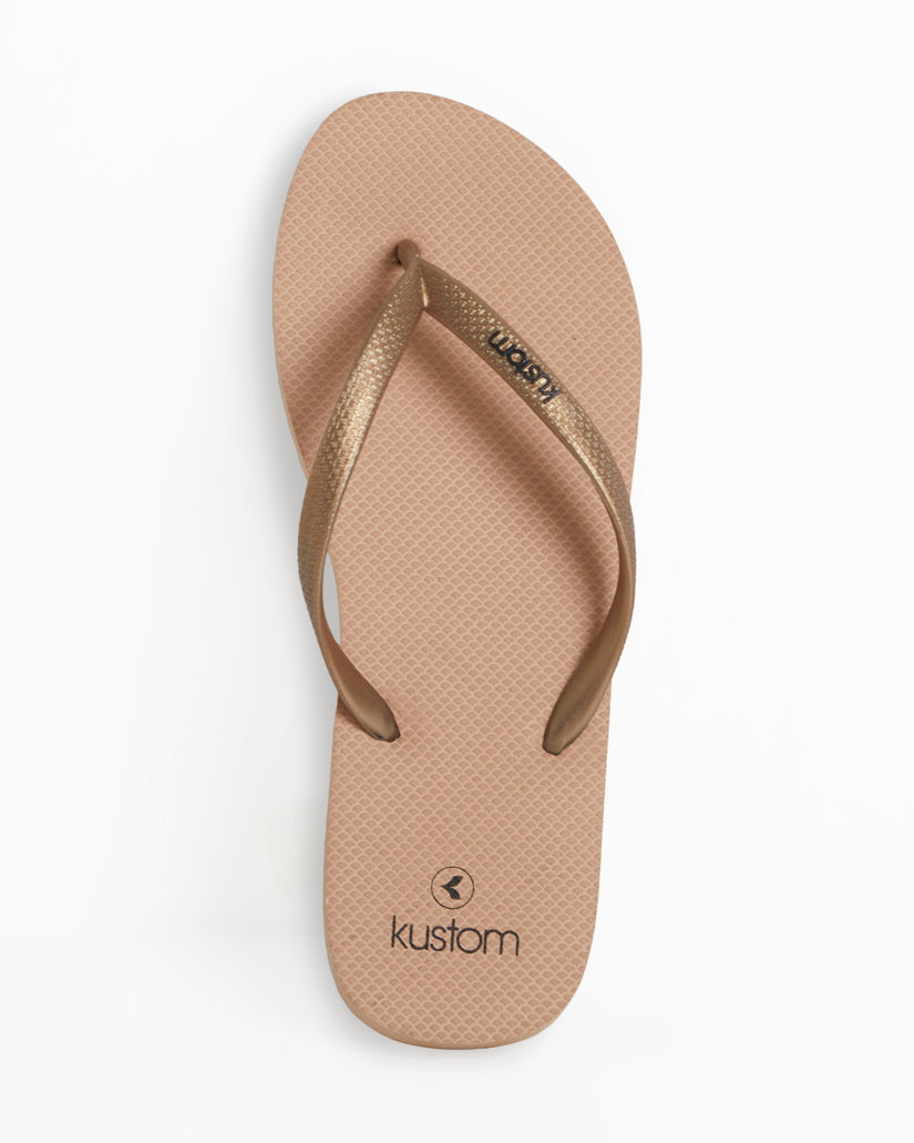 WOMENS CLASSIC ROSE TAN THONGS