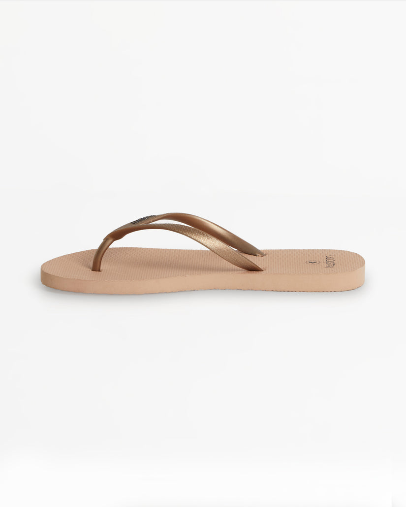 WOMENS CLASSIC ROSE TAN THONGS