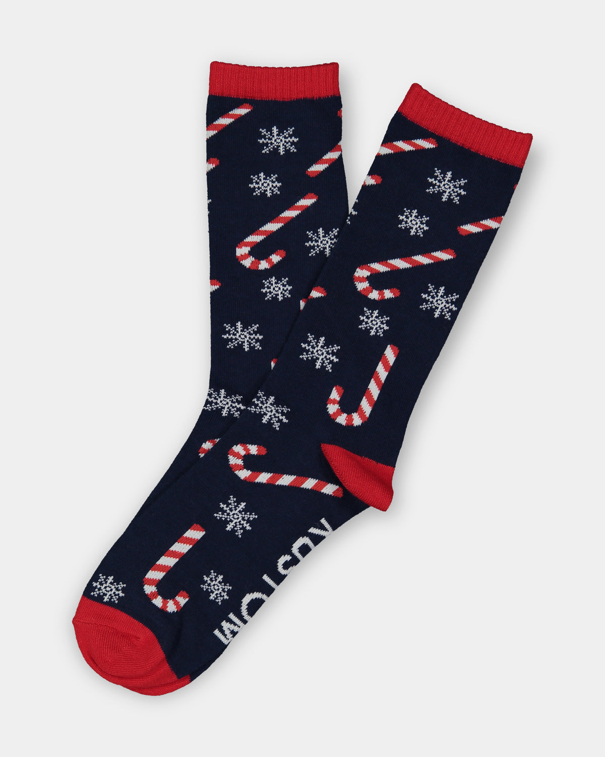 Mens Candy Canes Crew Socks