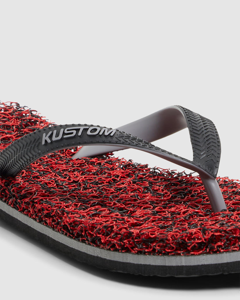MENS NOODLE MARBLE RED THONGS