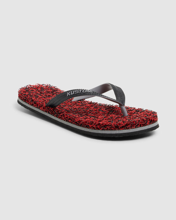 MENS NOODLE MARBLE RED THONGS