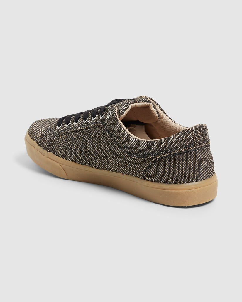 Mens Finetime Hemp Black Sneakers