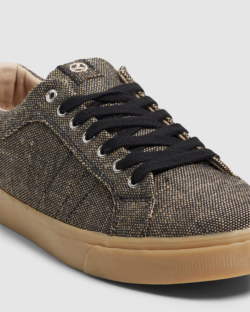 Mens Finetime Hemp Black Sneakers