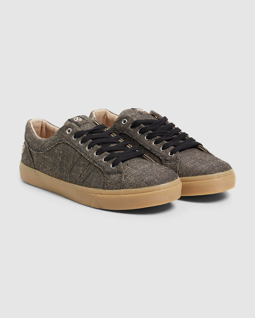 Mens Finetime Hemp Black Sneakers