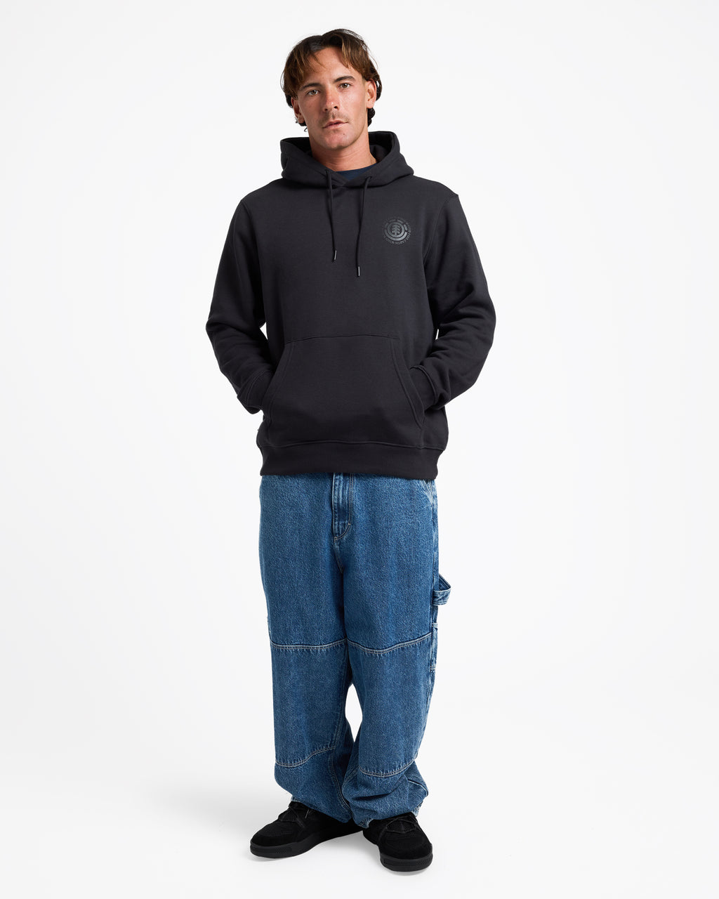 Mens Seal Back Print Pullover Hoodie