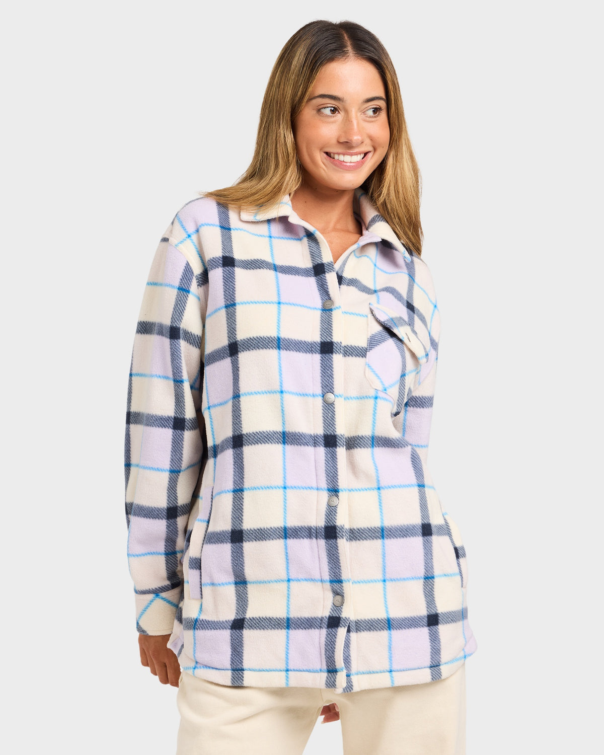 Womens Camp Queen Polar Fleece Long Sleeve Shirt