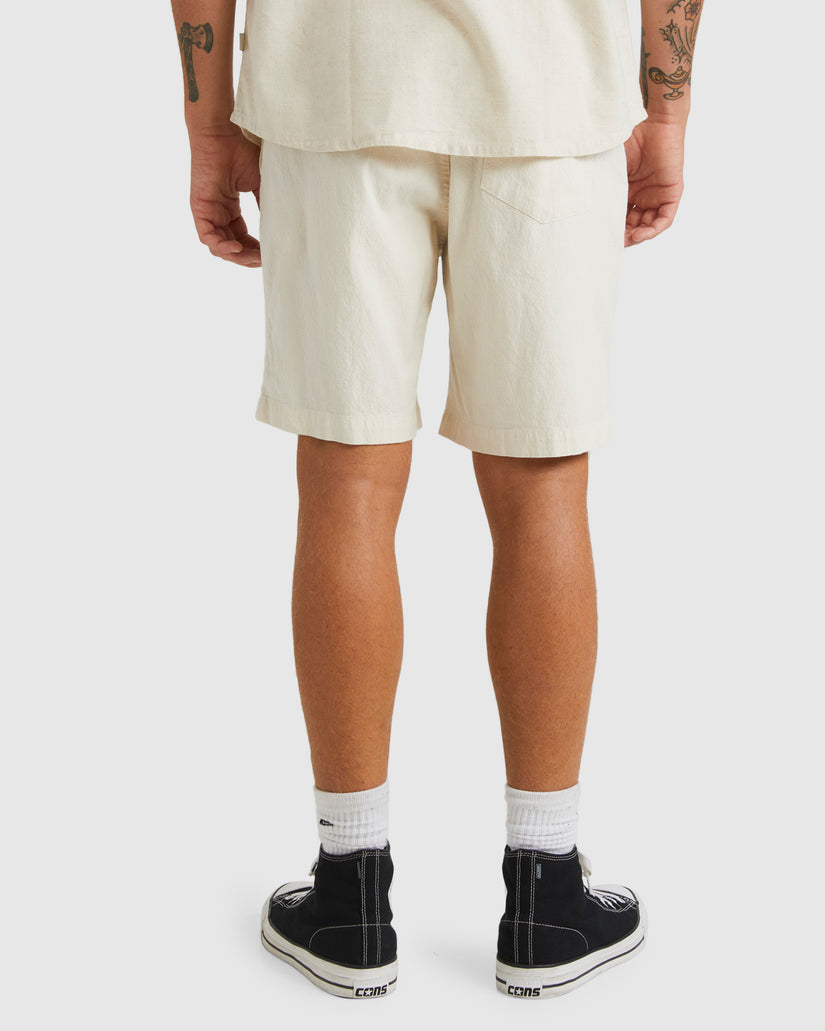 Mens Palm Waves Elasticated Walkshorts