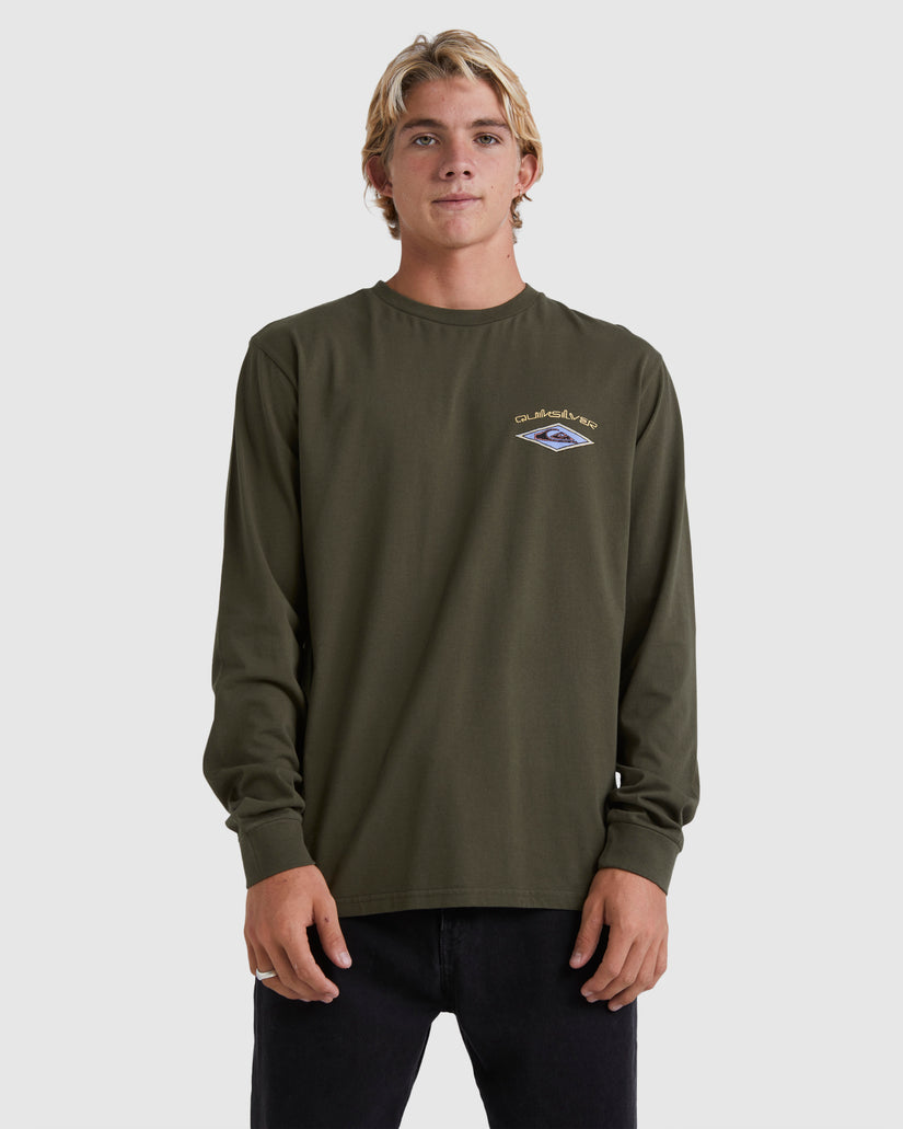 Mens Diamond Long Sleeve T-Shirt
