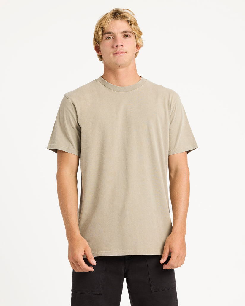 Quiksilver Mens Salt Water Crew T Shirt (Snow Heather)