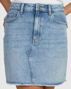 Womens Rain Beau Blue Denim Mini Skirt
