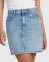 Womens Rain Beau Blue Denim Mini Skirt