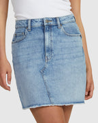 Womens Rain Beau Blue Denim Mini Skirt
