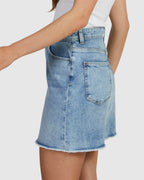 Womens Rain Beau Blue Denim Mini Skirt
