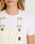 Womens Great Time Stripe Denim Overalls